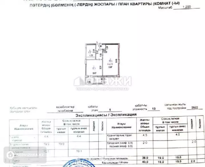 40 м², 1-комнатная квартира, этаж 5 из 13, 40 м², изображение - 1