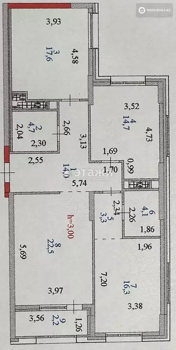 100 м², 3-комнатная квартира, этаж 14 из 17, 100 м², изображение - 39