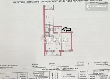 72.2 м², 3-комнатная квартира, этаж 7 из 7, 72 м², изображение - 3