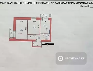 2-комнатная квартира, этаж 2 из 10, 68 м²