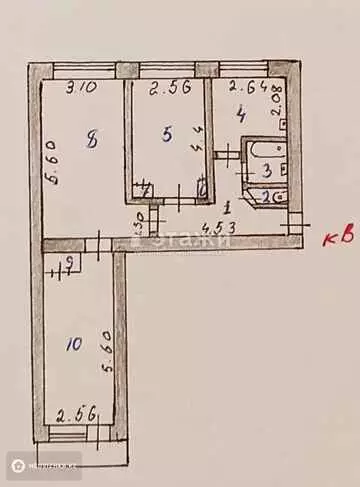 59.8 м², 3-комнатная квартира, этаж 3 из 5, 60 м², изображение - 20