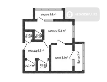 45 м², 2-комнатная квартира, этаж 8 из 12, 45 м², изображение - 11