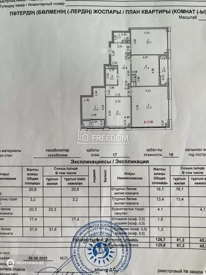 130 м², 4-комнатная квартира, этаж 17 из 18, 130 м², изображение - 1