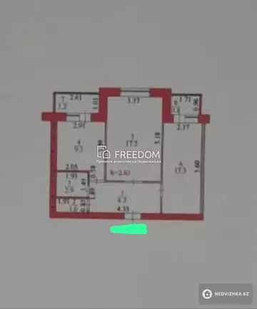 54.8 м², 2-комнатная квартира, этаж 5 из 7, 55 м², изображение - 7