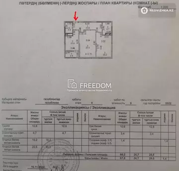 68 м², 2-комнатная квартира, этаж 4 из 9, 68 м², изображение - 0