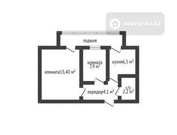 35 м², 2-комнатная квартира, этаж 4 из 4, 35 м², изображение - 7