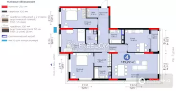 4-комнатная квартира, этаж 4 из 9, 141 м²