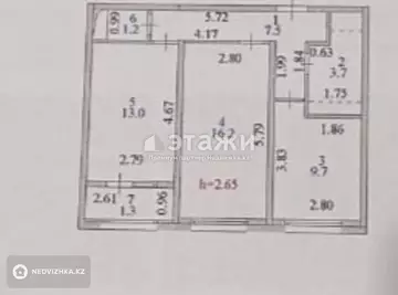 52.3 м², 2-комнатная квартира, этаж 17 из 19, 52 м², изображение - 30