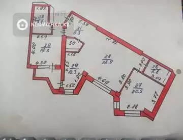 3-комнатная квартира, этаж 19 из 23, 118 м²