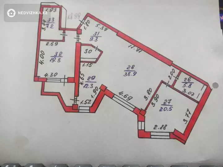 117.5 м², 3-комнатная квартира, этаж 19 из 23, 118 м², изображение - 1