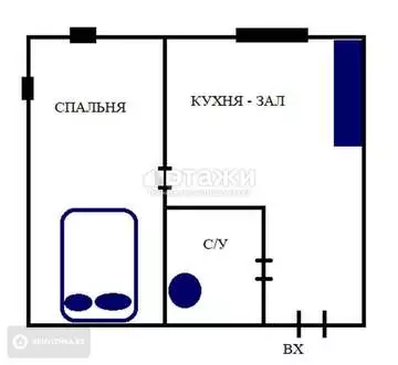 40 м², 2-комнатная квартира, этаж 11 из 11, 40 м², изображение - 10