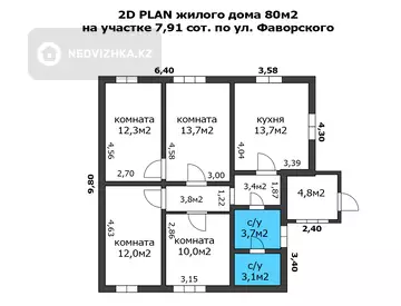 80 м², 4-комнатный дом, 80 м², изображение - 8