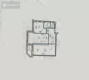 52 м², 2-комнатная квартира, этаж 3 из 9, 52 м², изображение - 2