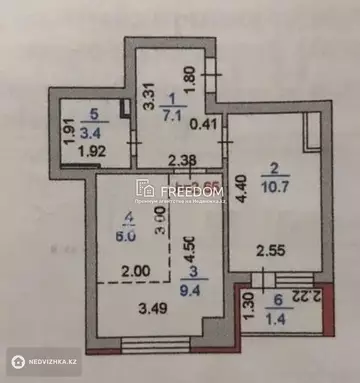 38 м², 2-комнатная квартира, этаж 5 из 12, 38 м², изображение - 8