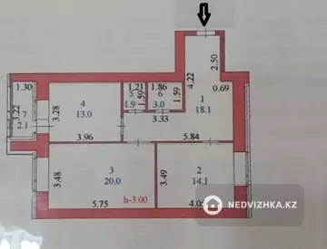 72 м², 2-комнатная квартира, этаж 10 из 12, 72 м², изображение - 1