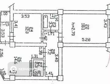 58.6 м², 2-комнатная квартира, этаж 7 из 10, 59 м², изображение - 10