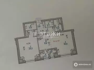 2-комнатная квартира, этаж 22 из 28, 75 м²