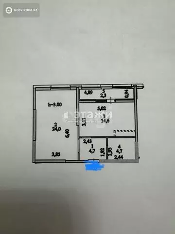 51 м², 1-комнатная квартира, этаж 9 из 15, 51 м², изображение - 7