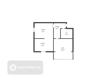 37.4 м², 1-комнатная квартира, этаж 3 из 5, 37 м², изображение - 13