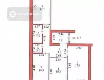 3-комнатная квартира, этаж 7 из 7, 71 м²