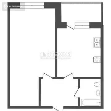 45 м², 1-комнатная квартира, этаж 4 из 9, 45 м², изображение - 9