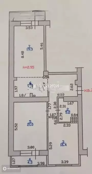 91.5 м², 3-комнатная квартира, этаж 4 из 15, 92 м², изображение - 11