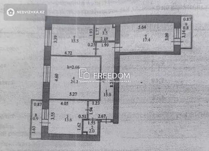 94 м², 3-комнатная квартира, этаж 3 из 9, 94 м², изображение - 1