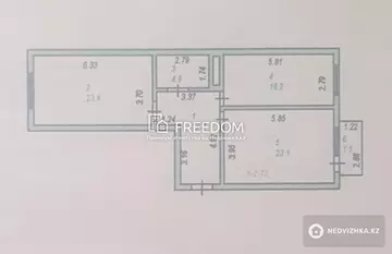 82 м², 2-комнатная квартира, этаж 6 из 17, 82 м², изображение - 6