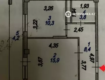 42.1 м², 1-комнатная квартира, этаж 8 из 8, 42 м², изображение - 0