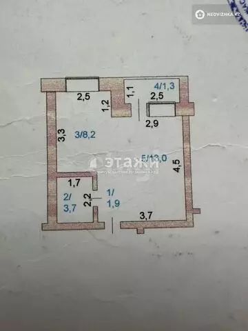 28.8 м², 1-комнатная квартира, этаж 2 из 5, 29 м², изображение - 7