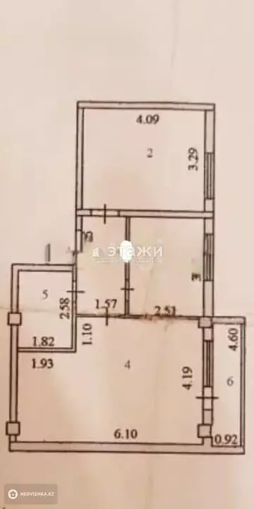 59 м², 2-комнатная квартира, этаж 3 из 6, 59 м², изображение - 3