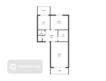 55.8 м², 2-комнатная квартира, этаж 5 из 5, 56 м², изображение - 12