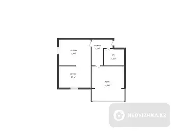 37.4 м², 1-комнатная квартира, этаж 3 из 5, 37 м², изображение - 13