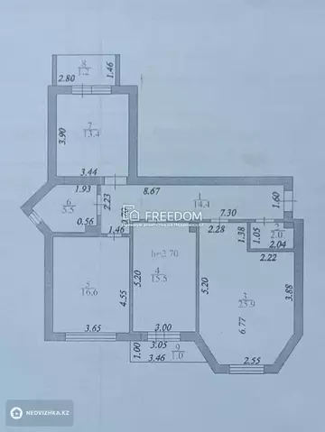 95 м², 3-комнатная квартира, этаж 4 из 10, 95 м², изображение - 1