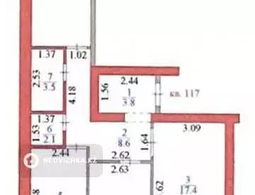 69.9 м², 3-комнатная квартира, этаж 4 из 7, 70 м², изображение - 1