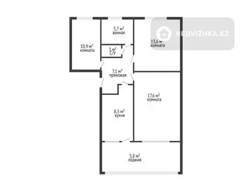 62 м², 3-комнатная квартира, этаж 5 из 5, 62 м², изображение - 9