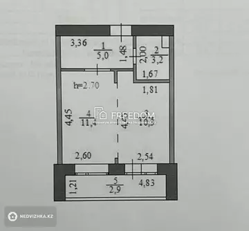 33 м², 1-комнатная квартира, этаж 8 из 13, 33 м², изображение - 14