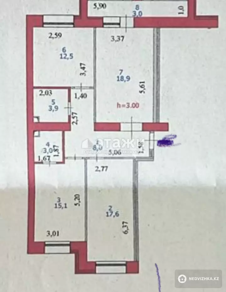 82 м², 3-комнатная квартира, этаж 1 из 10, 82 м², изображение - 1