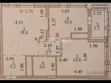 55 м², 2-комнатная квартира, этаж 8 из 24, 55 м², изображение - 11