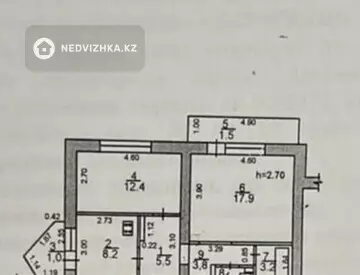 55 м², 2-комнатная квартира, этаж 8 из 9, 55 м², изображение - 6