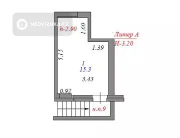 Помещение, этаж 1 из 18, 15 м²