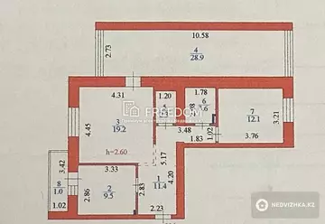 95 м², 3-комнатная квартира, этаж 7 из 9, 95 м², изображение - 25