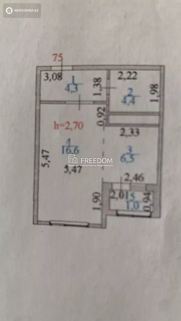 33 м², 1-комнатная квартира, этаж 10 из 12, 33 м², изображение - 1