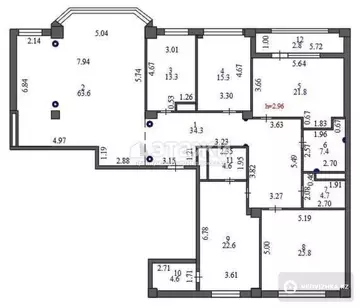 220 м², 5-комнатная квартира, этаж 8 из 13, 220 м², изображение - 6