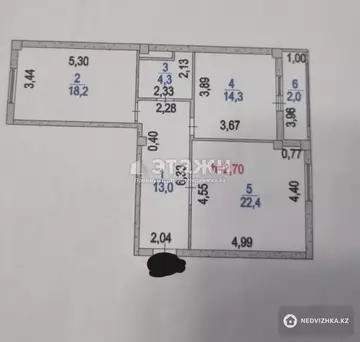 74 м², 2-комнатная квартира, этаж 2 из 9, 74 м², изображение - 10