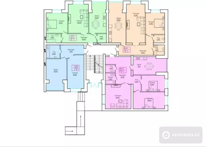 87.9 м², 2-комнатная квартира, этаж 5 из 5, 88 м², изображение - 1