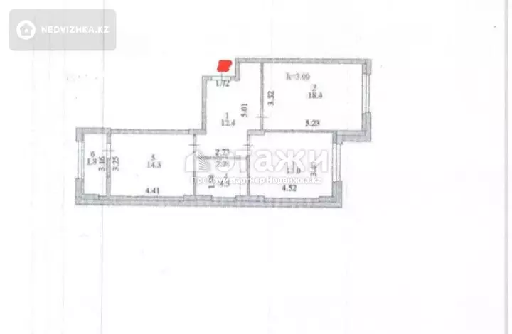 67 м², 2-комнатная квартира, этаж 7 из 12, 67 м², изображение - 1