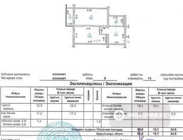 54.8 м², 1-комнатная квартира, этаж 8 из 13, 55 м², изображение - 8