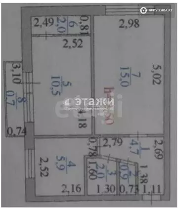 41.7 м², 2-комнатная квартира, этаж 5 из 5, 42 м², изображение - 31