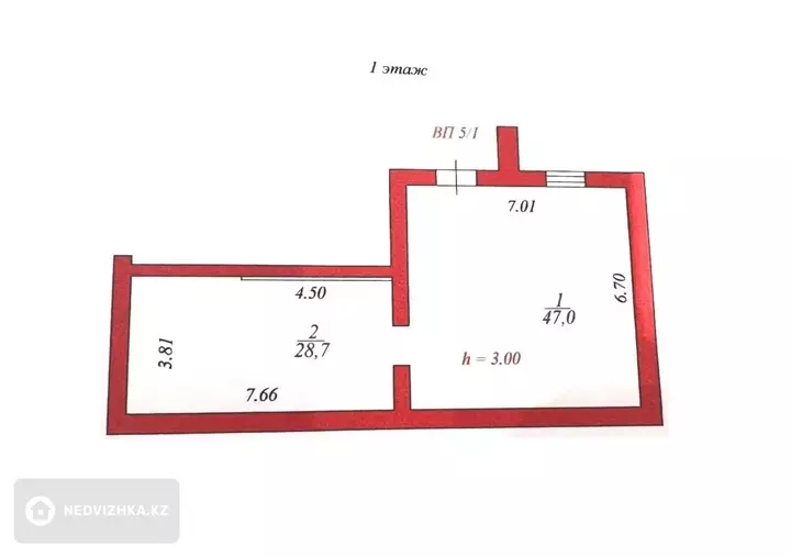 76 м², Офисное помещение, этаж 1 из 11, в жилом доме, 76 м², изображение - 1